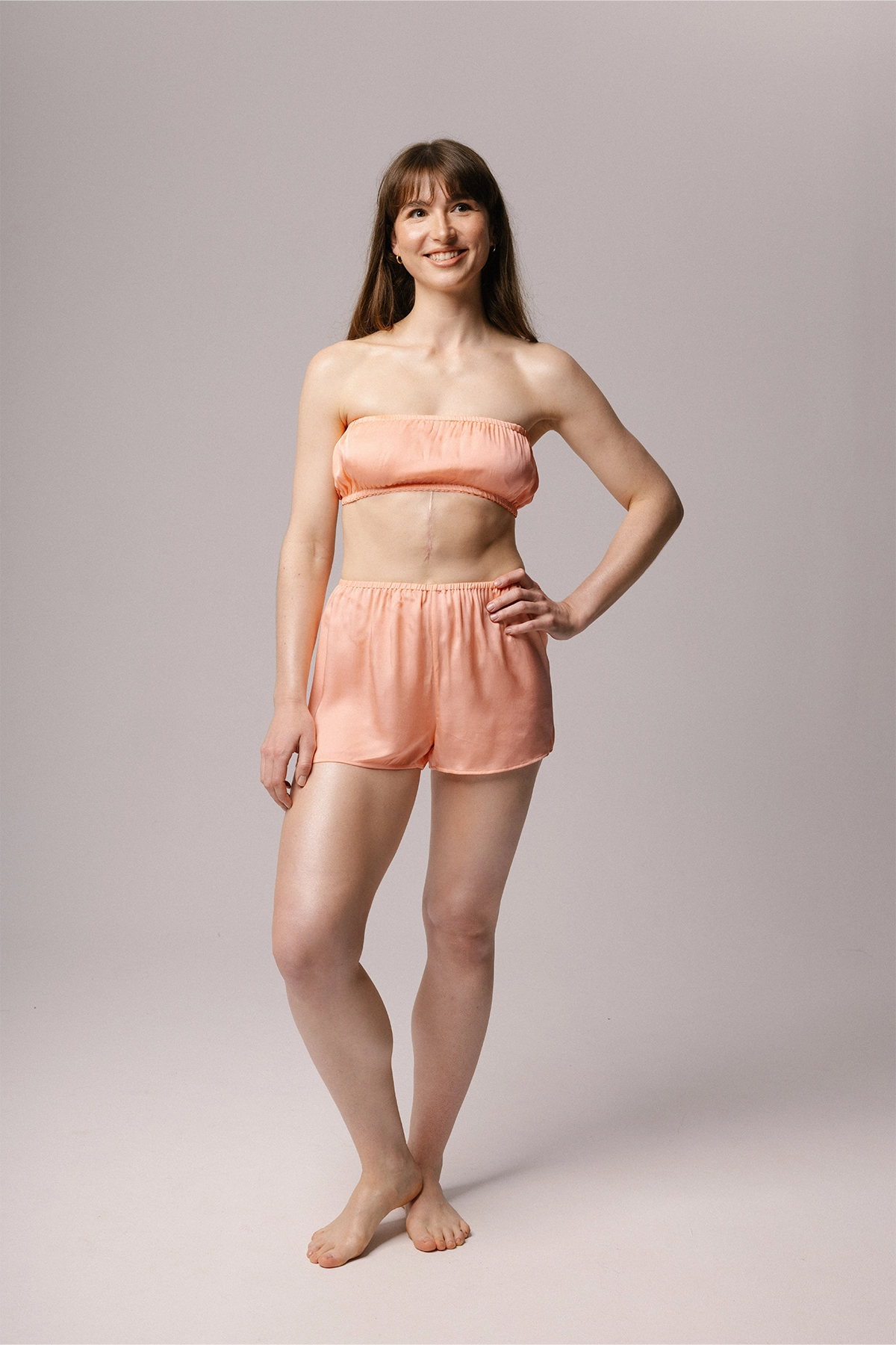 SATIN ROSEBUD SHORTS